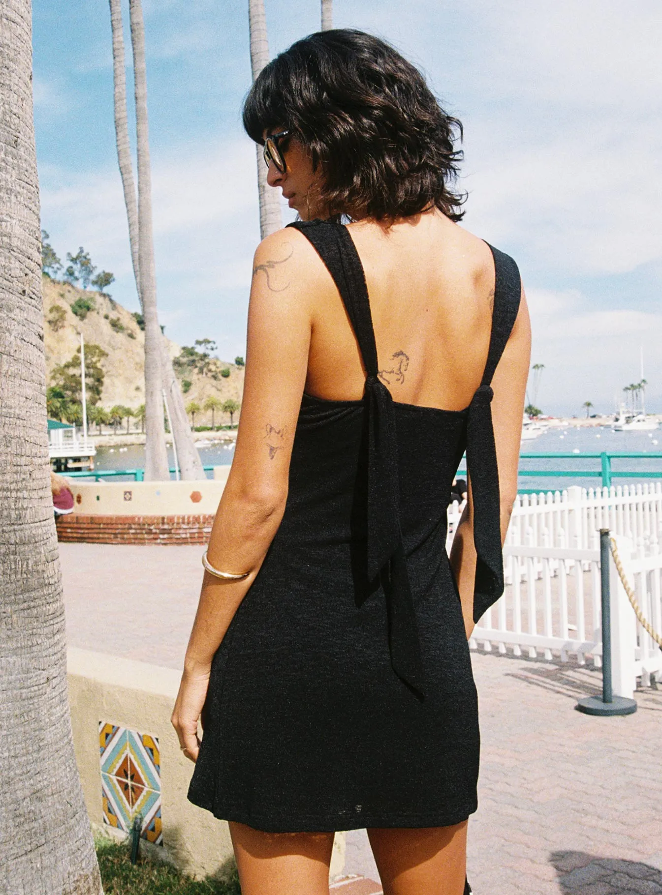 Steward Halter Mini Dress Black Tall sold by Princess Polly product image thumbnail 4
