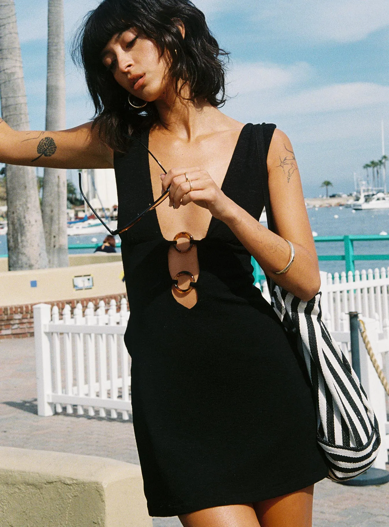 Steward Halter Mini Dress Black Tall sold by Princess Polly product image thumbnail 2