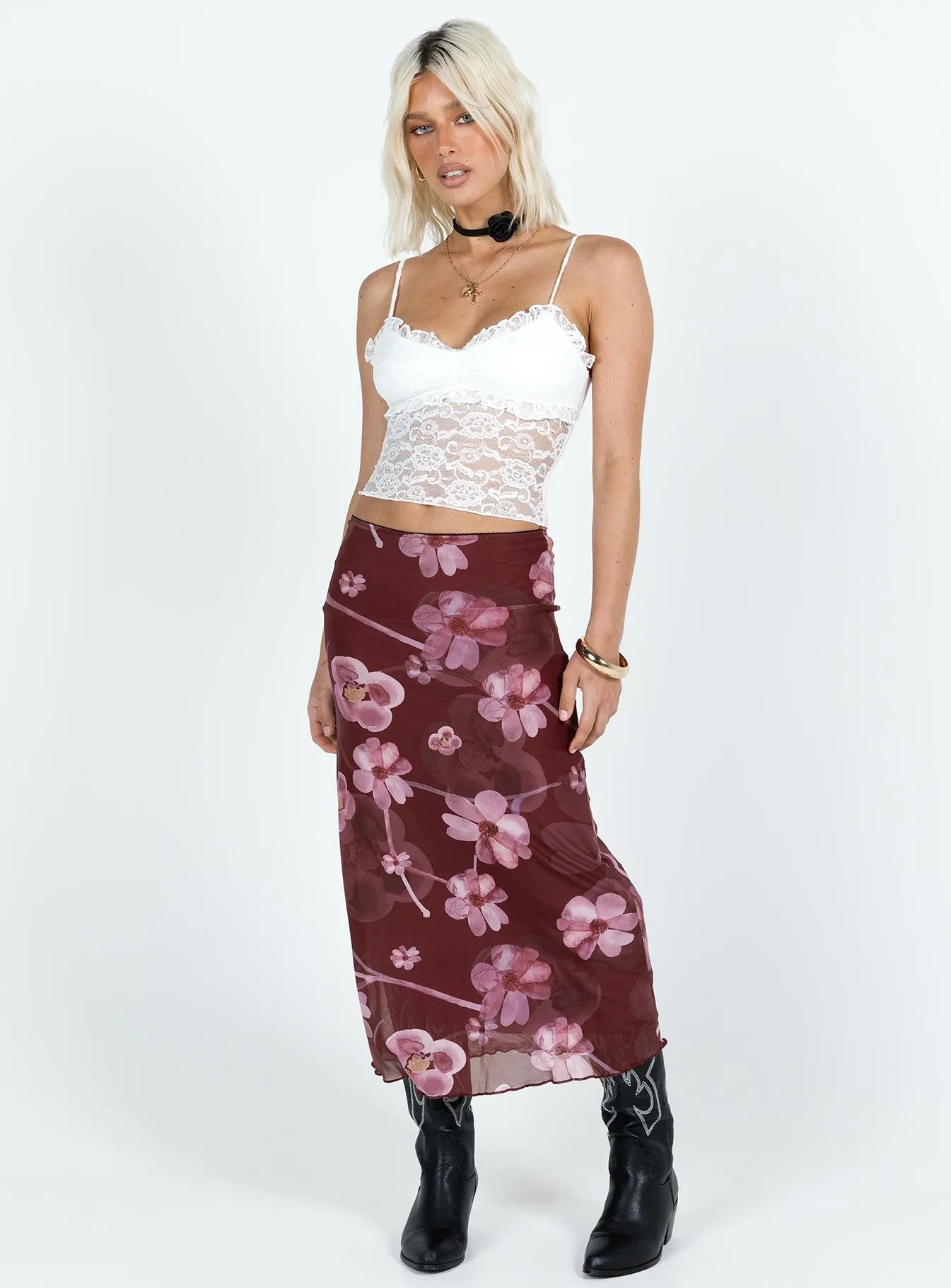 Lucano Lace Cami Top White sold by Princess Polly product image thumbnail 3