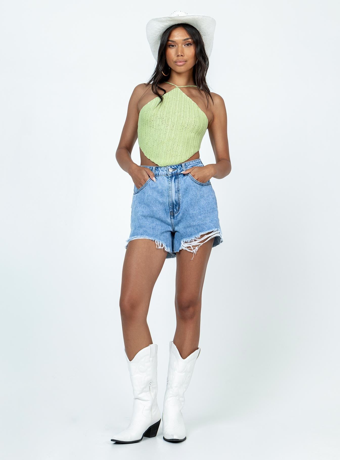 Watson Denim Short Denim sold by Princess Polly product image thumbnail 3