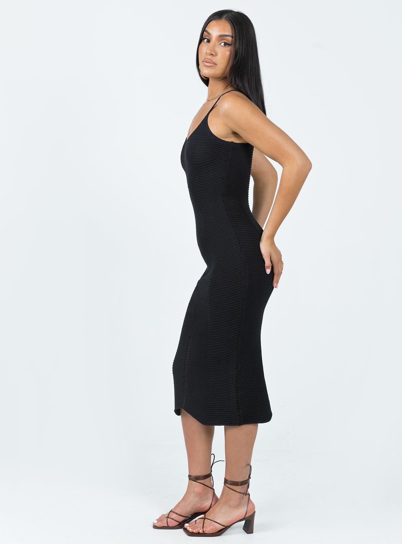 Abigail Midi Dress Black sold by Princess Polly product image thumbnail 3