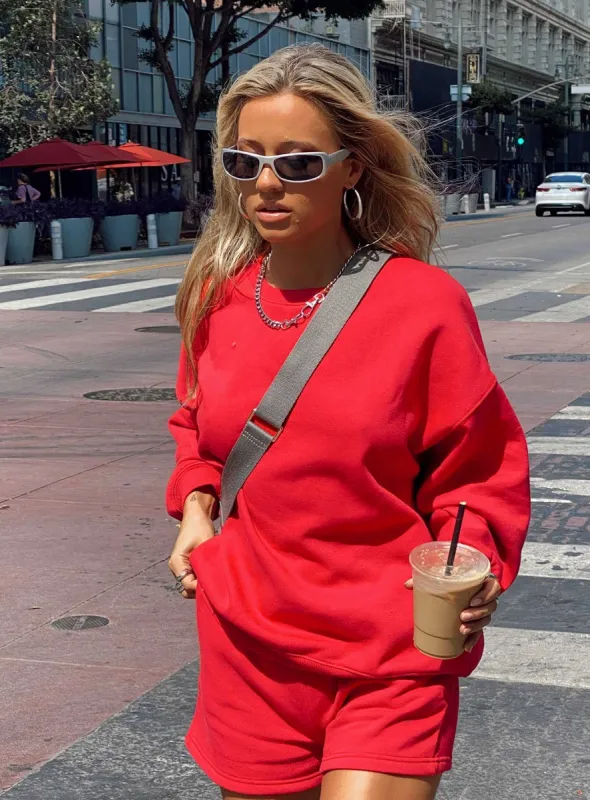Amato Sweatshirt Red sold by Princess Polly