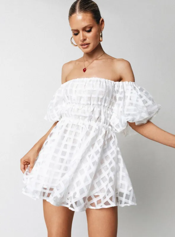 Pascali Mini Dress White sold by Princess Polly