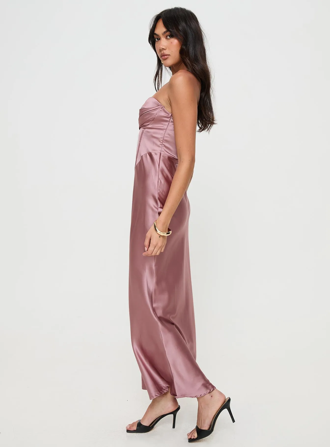 Yannick Strapless Maxi Dress Mocha sold by Princess Polly product image thumbnail 4