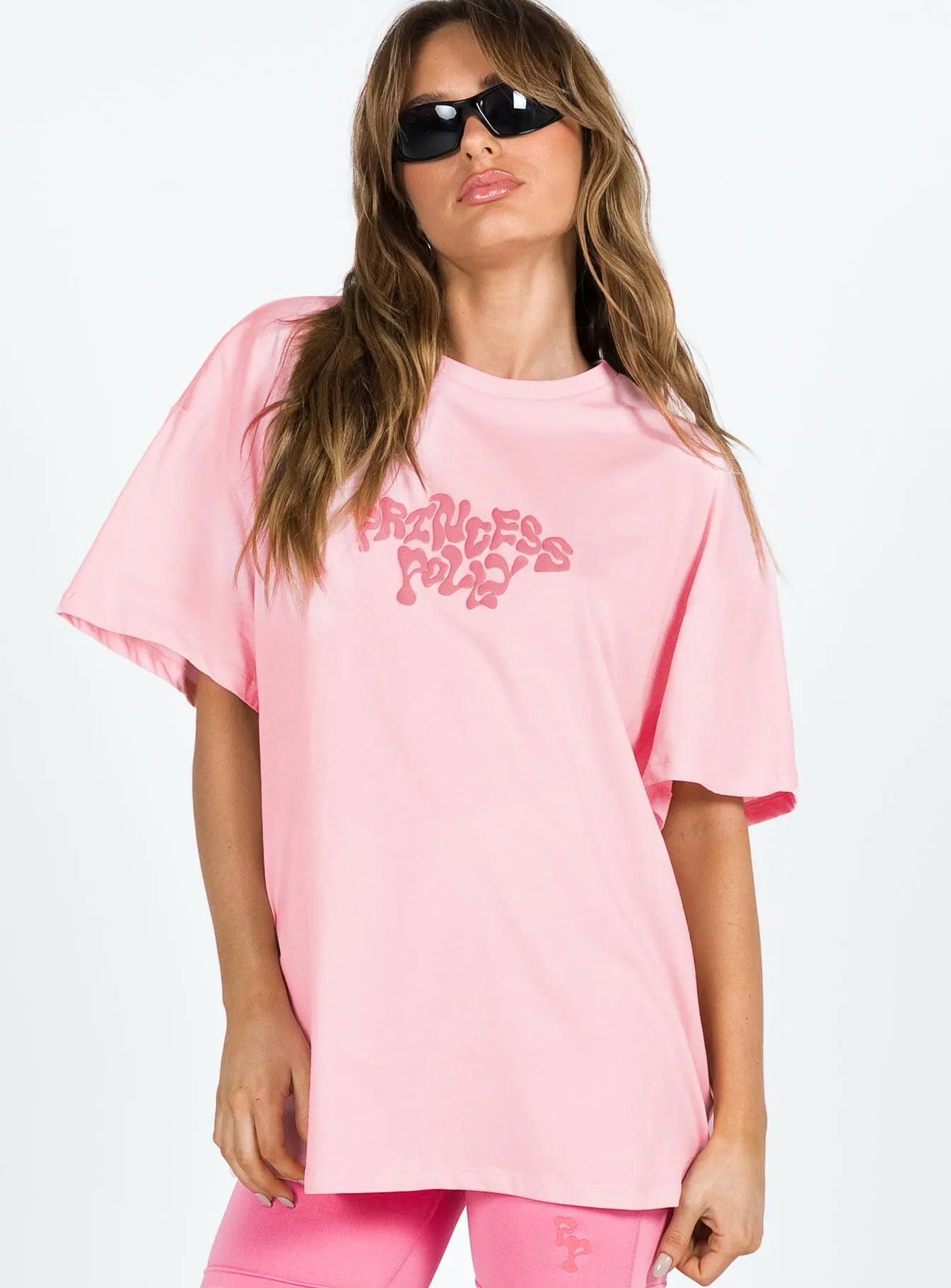 Princess Polly Oversized Tee Squiggle Text Pink sold by Princess Polly product image thumbnail 2