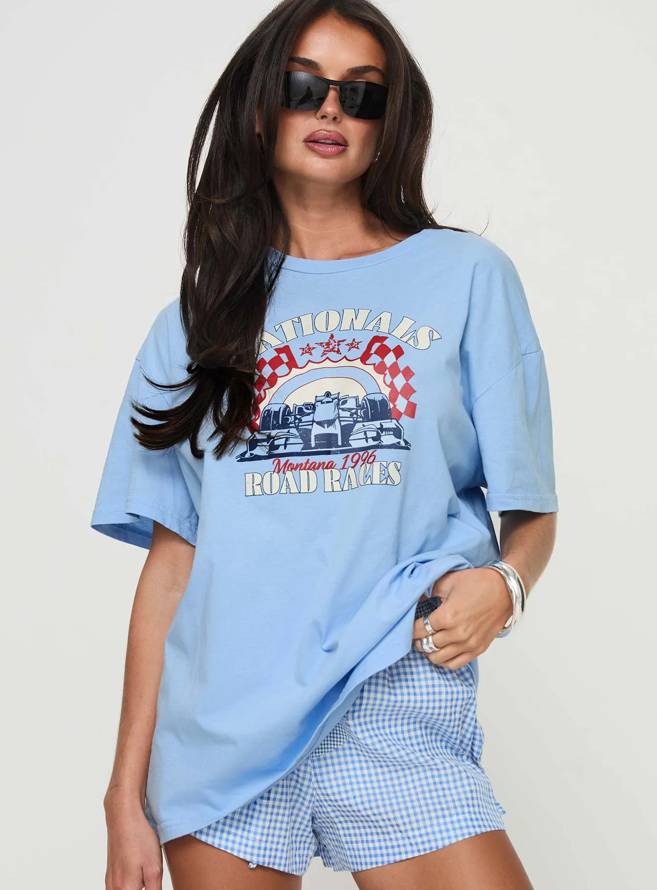 Races 1996 Oversized Tee Blue sold by Princess Polly product image thumbnail 2