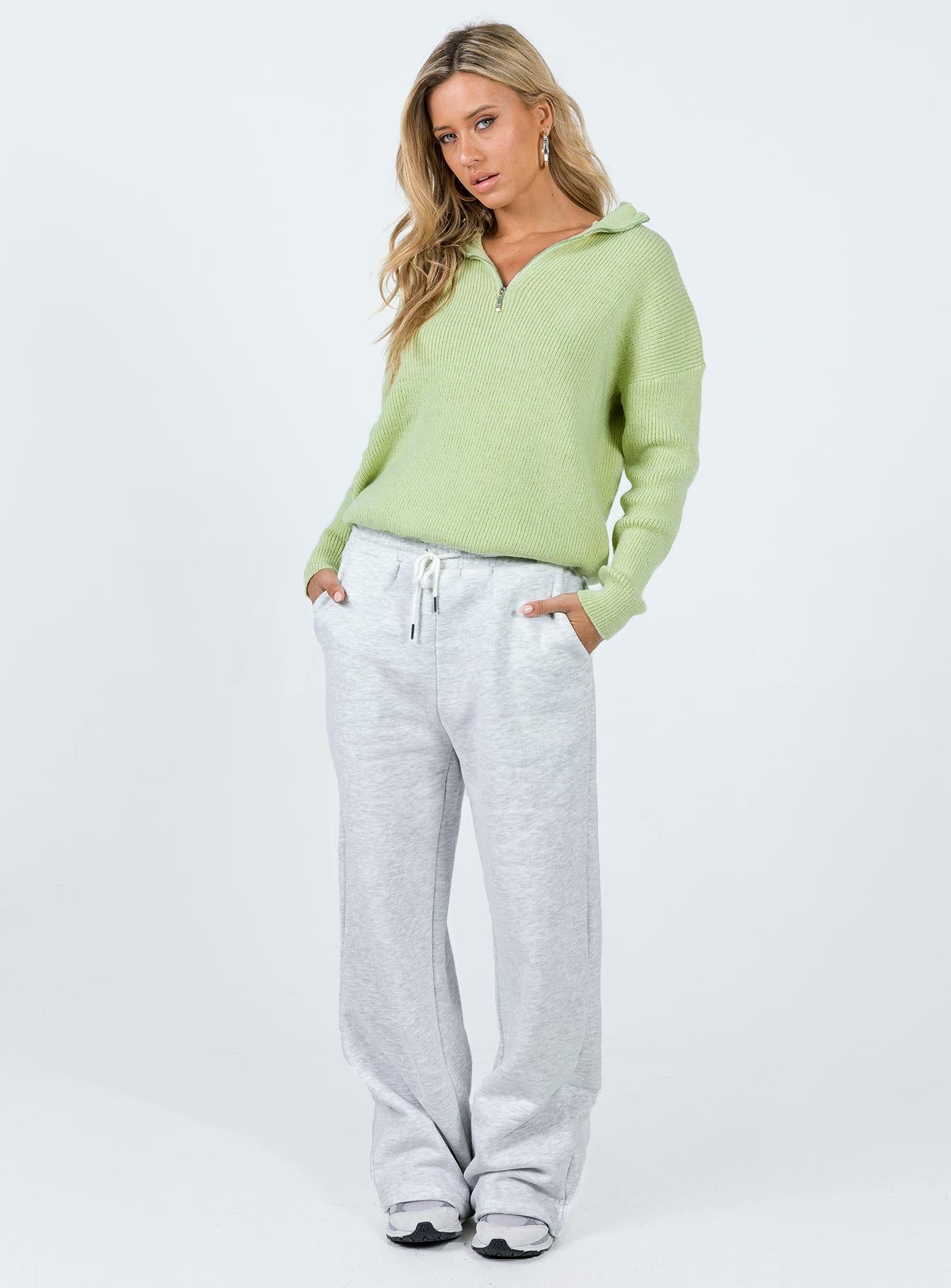 Bessy Knit Sweater Sage sold by Princess Polly product image thumbnail 2