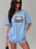 Races 1996 Oversized Tee Blue sold by Princess Polly