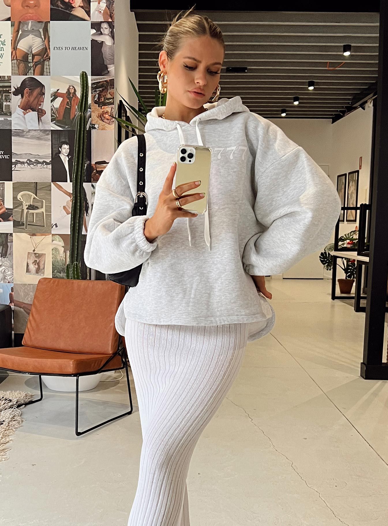 Angel Number 777 Hoodie Grey sold by Princess Polly