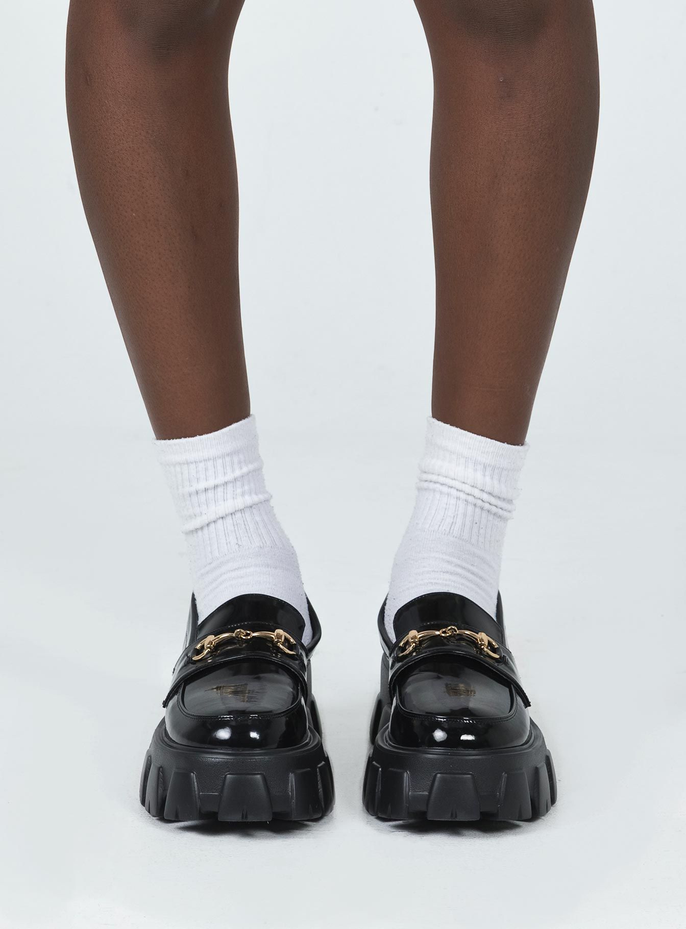 Penny Lane Loafers Black High Shine sold by Princess Polly product image thumbnail 3