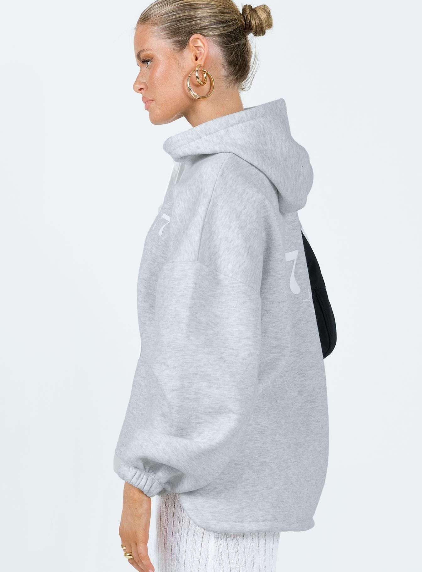 Angel Number 777 Hoodie Grey sold by Princess Polly product image thumbnail 4