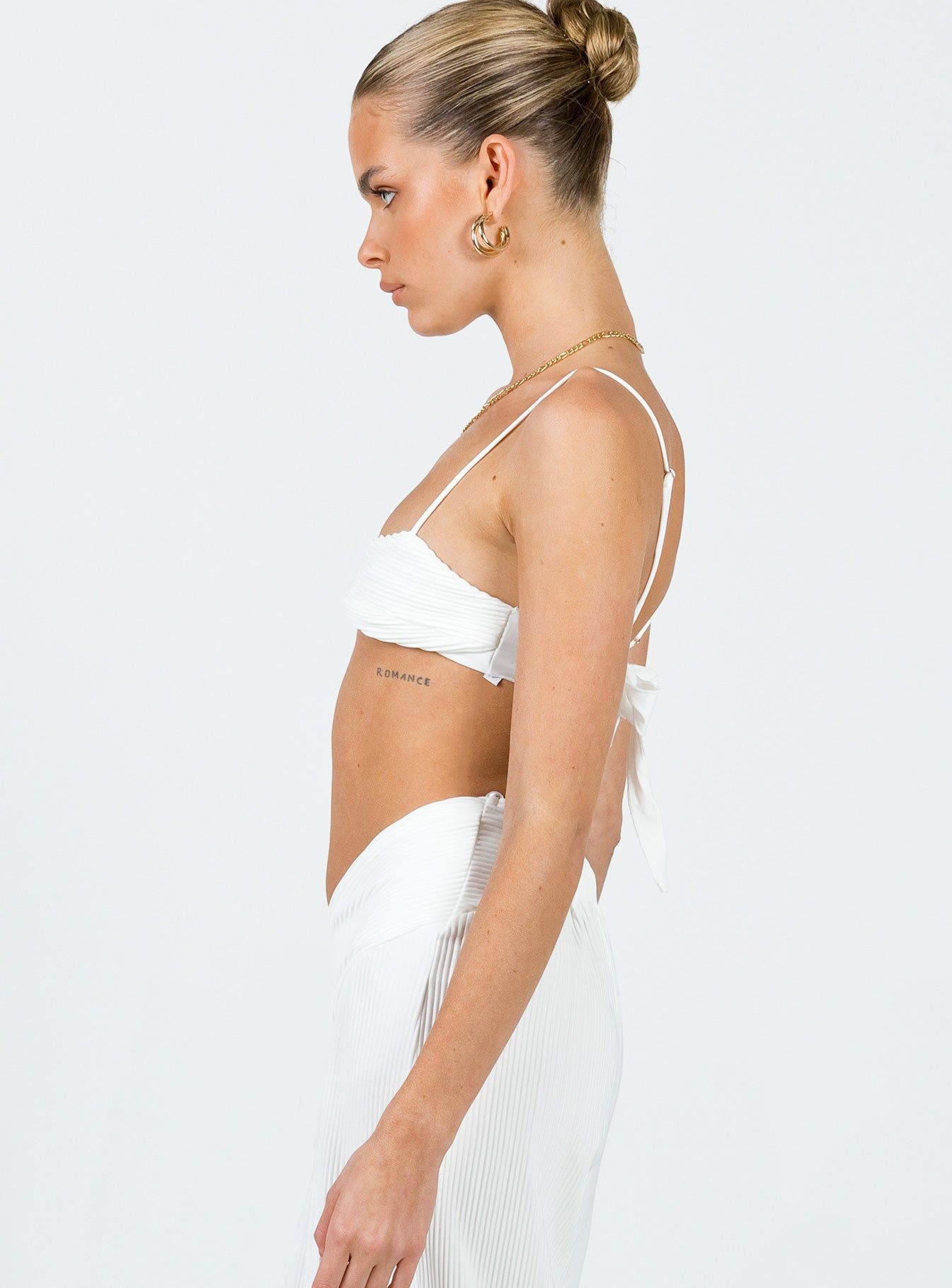 Mathea Plisse Bralette Ivory sold by Princess Polly product image thumbnail 4