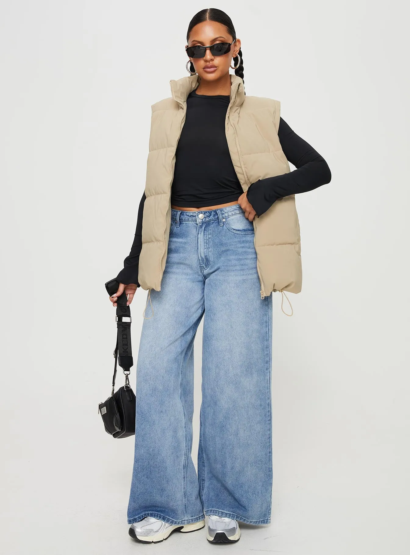 Edison Puffer Vest Beige sold by Princess Polly product image thumbnail 3