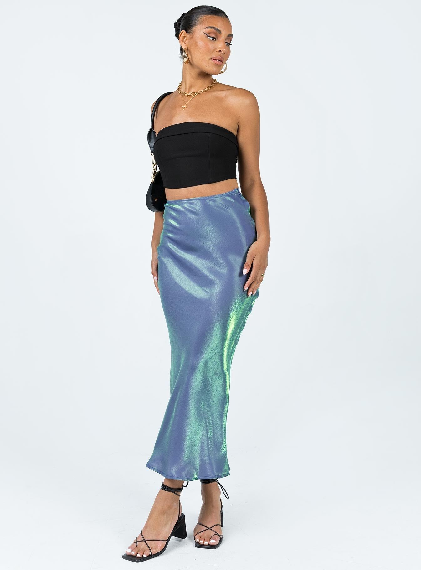 Tobin Maxi Skirt Mermaid Blue sold by Princess Polly product image thumbnail 2