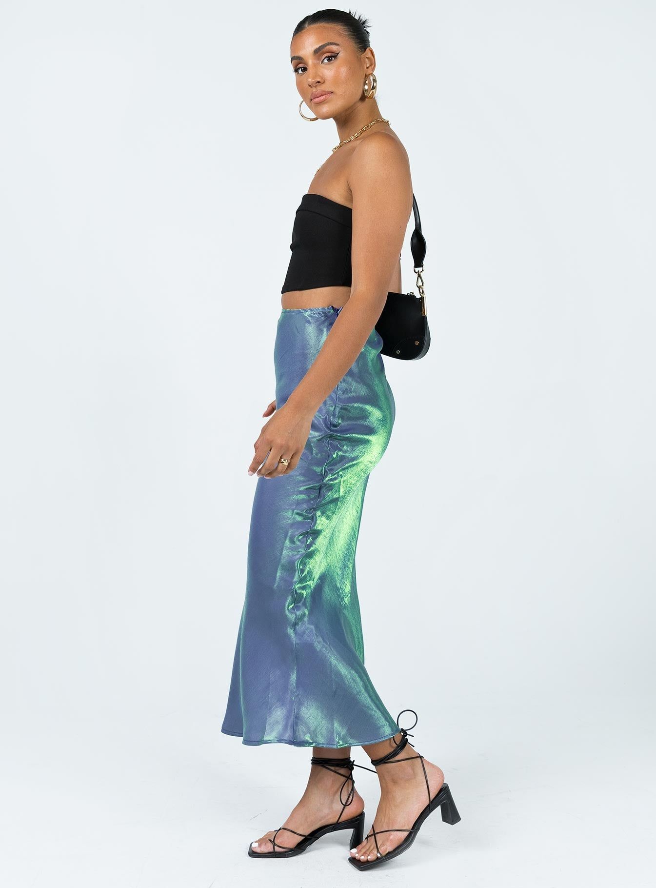 Tobin Maxi Skirt Mermaid Blue sold by Princess Polly product image thumbnail 3