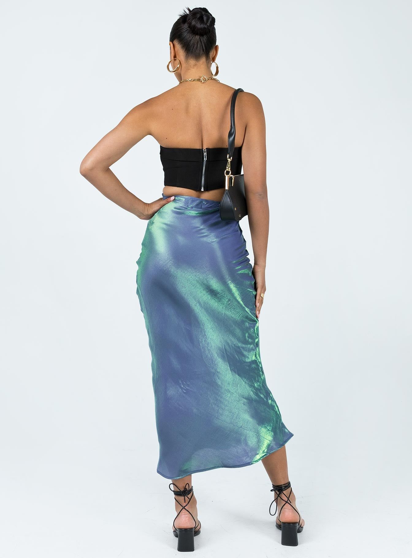 Tobin Maxi Skirt Mermaid Blue sold by Princess Polly product image thumbnail 4