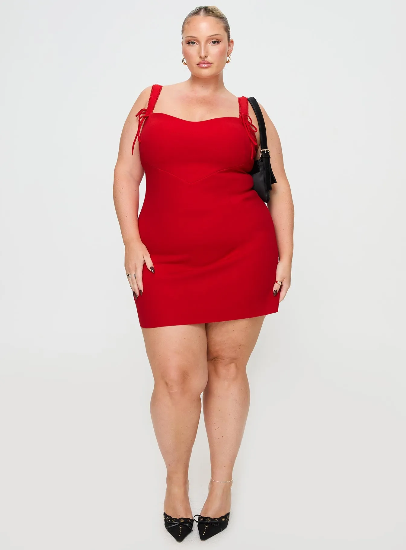 Lovers Quarrel Mini Dress Red Curve sold by Princess Polly product image thumbnail 3