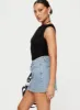 Nickei Denim Mini Skirt Light Wash Lower Impact sold by Princess Polly