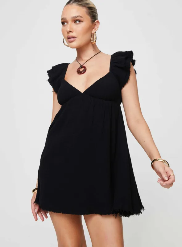Aldante Mini Dress Black sold by Princess Polly