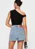 Nickei Denim Mini Skirt Light Wash Lower Impact sold by Princess Polly