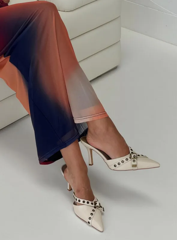 Compelling Pointed Toe Heels Beige sold by Princess Polly