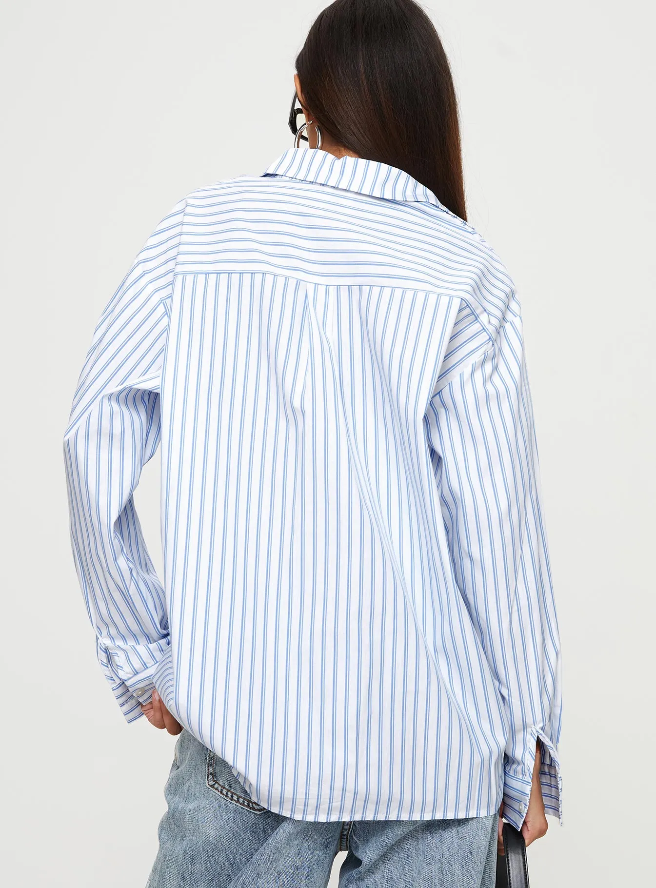 Laverne Stripe Shirt Blue / White sold by Princess Polly product image thumbnail 5