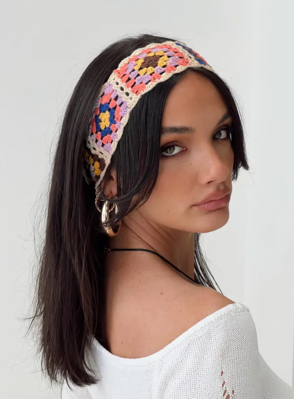 Jaybell Crochet Headband Multi sold by Princess Polly