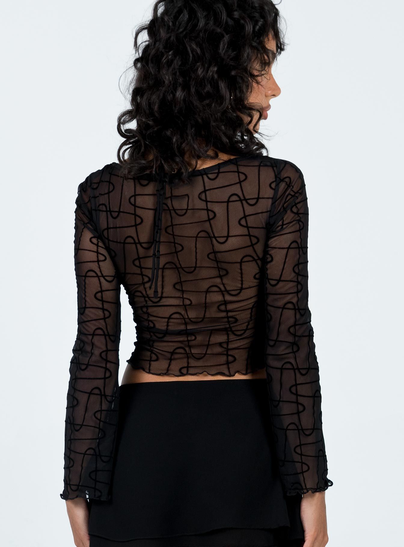 Lasner Long Sleeve Top Black sold by Princess Polly product image thumbnail 5