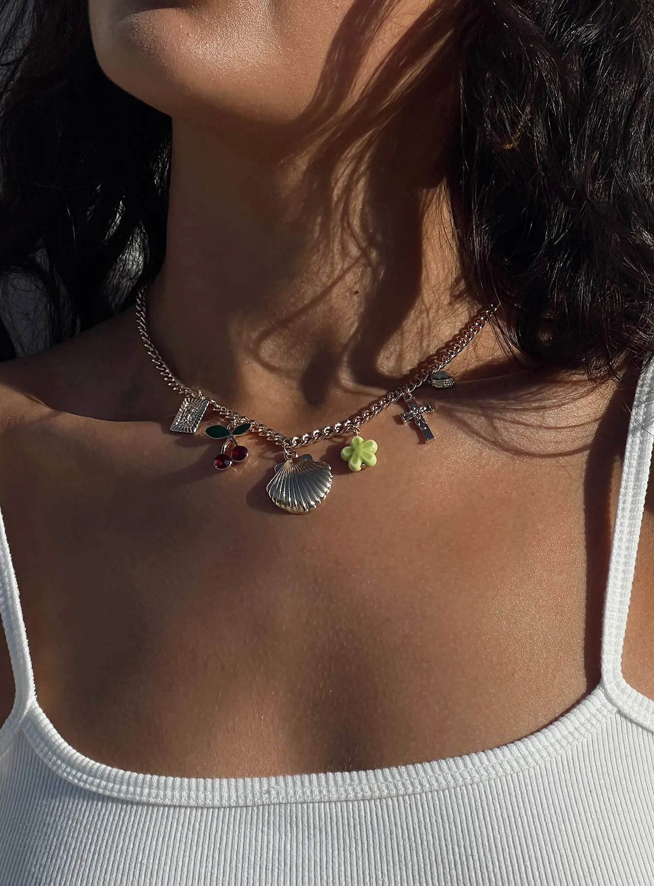 All My Life Charm Necklace Gold sold by Princess Polly