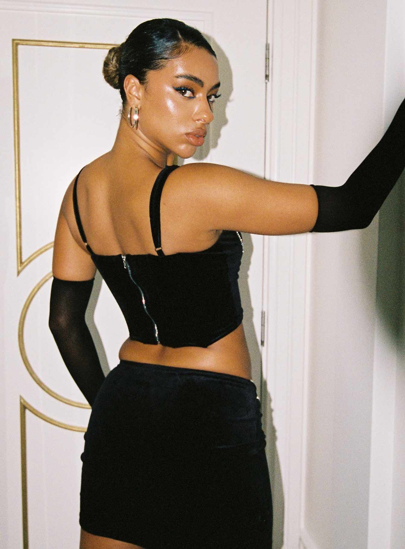 Claude Rhinestone Top Black sold by Princess Polly product image thumbnail 4