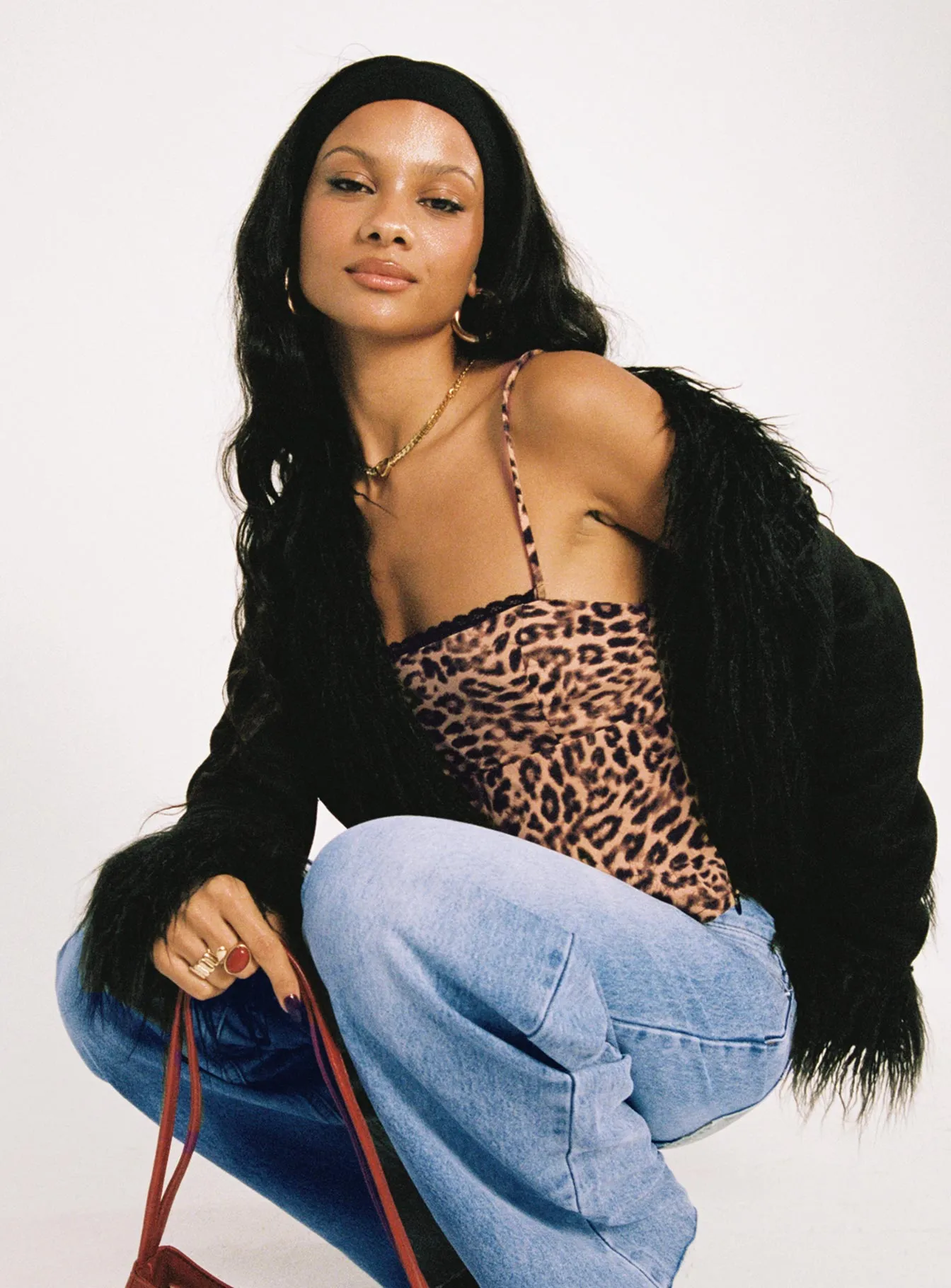 Lowden Faux Fur Jacket Black Parallel