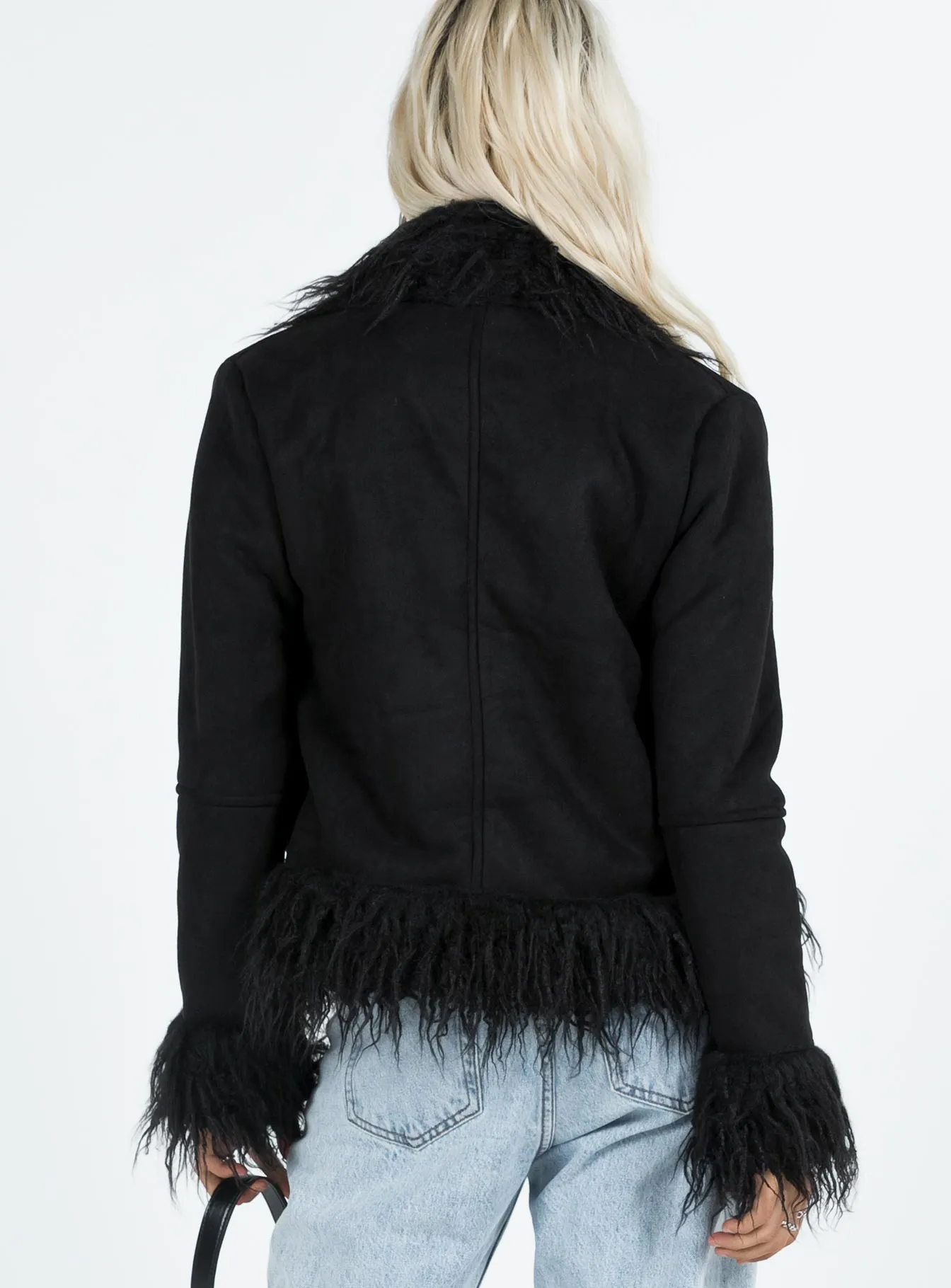 Lowden Faux Fur Jacket Black sold by Princess Polly product image thumbnail 5