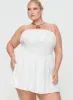 Slow Dance Linen Blend Mini Dress White Curve sold by Princess Polly
