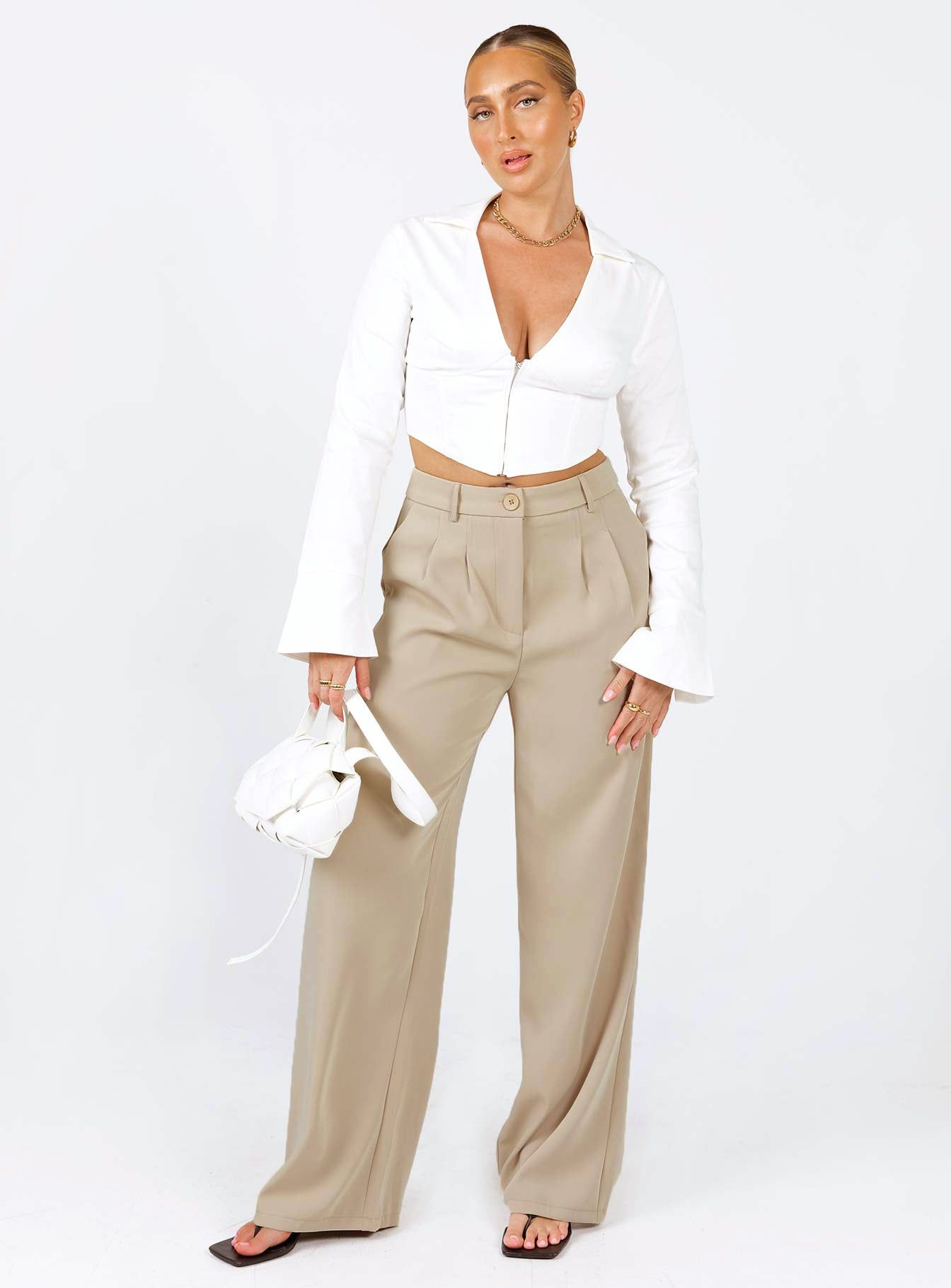 Archer Pants Taupe sold by Princess Polly product image thumbnail 3