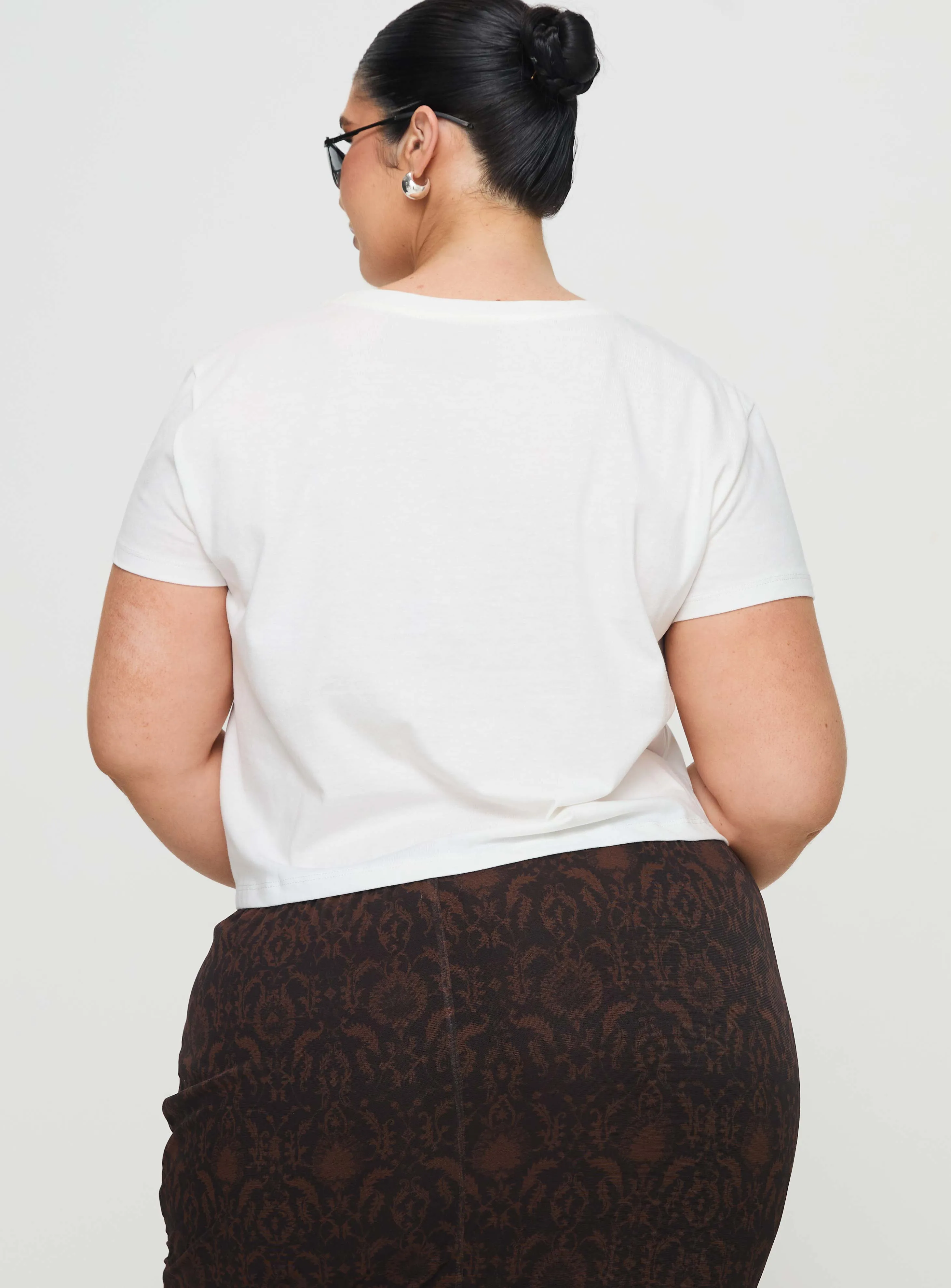 Micah Tee White Curve sold by Princess Polly product image thumbnail 5