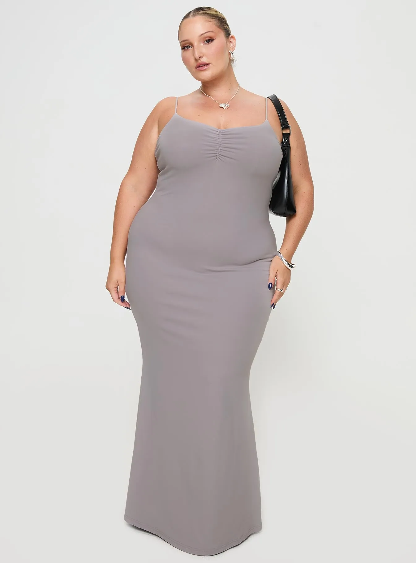 Arabellia Maxi Dress Grey Curve sold by Princess Polly product image thumbnail 2