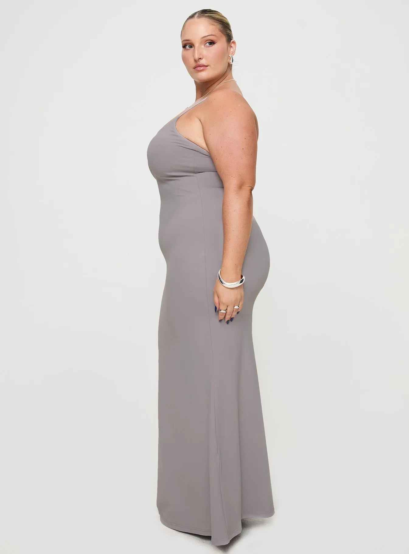 Arabellia Maxi Dress Grey Curve sold by Princess Polly product image thumbnail 4