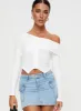 Ferotti Off The Shoulder Top White sold by Princess Polly