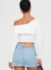 Ferotti Off The Shoulder Top White sold by Princess Polly