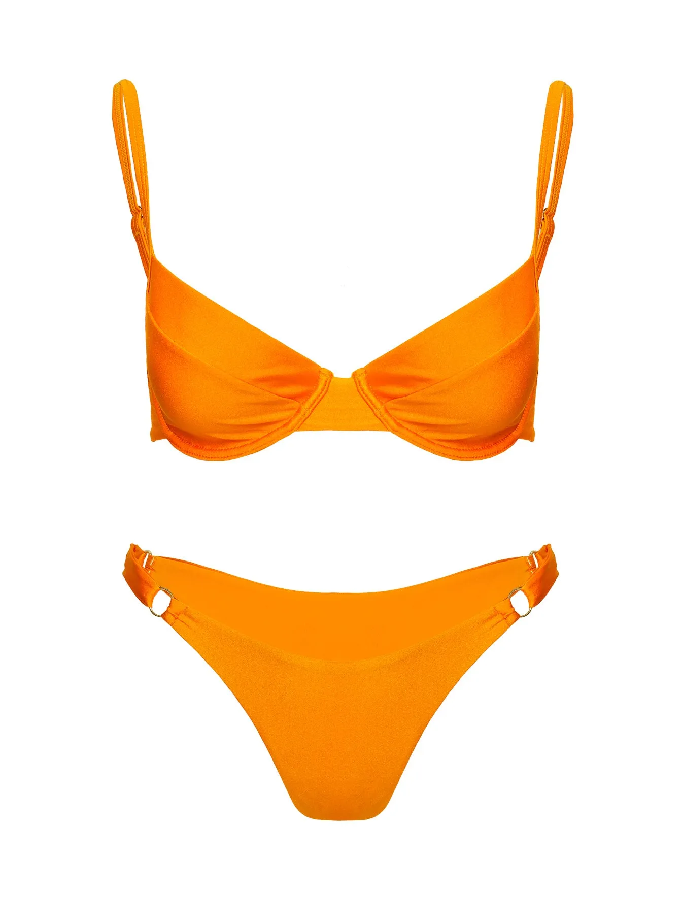 Shine High Cut Cheeky Bikini Bottoms Orange sold by Princess Polly product image thumbnail 5