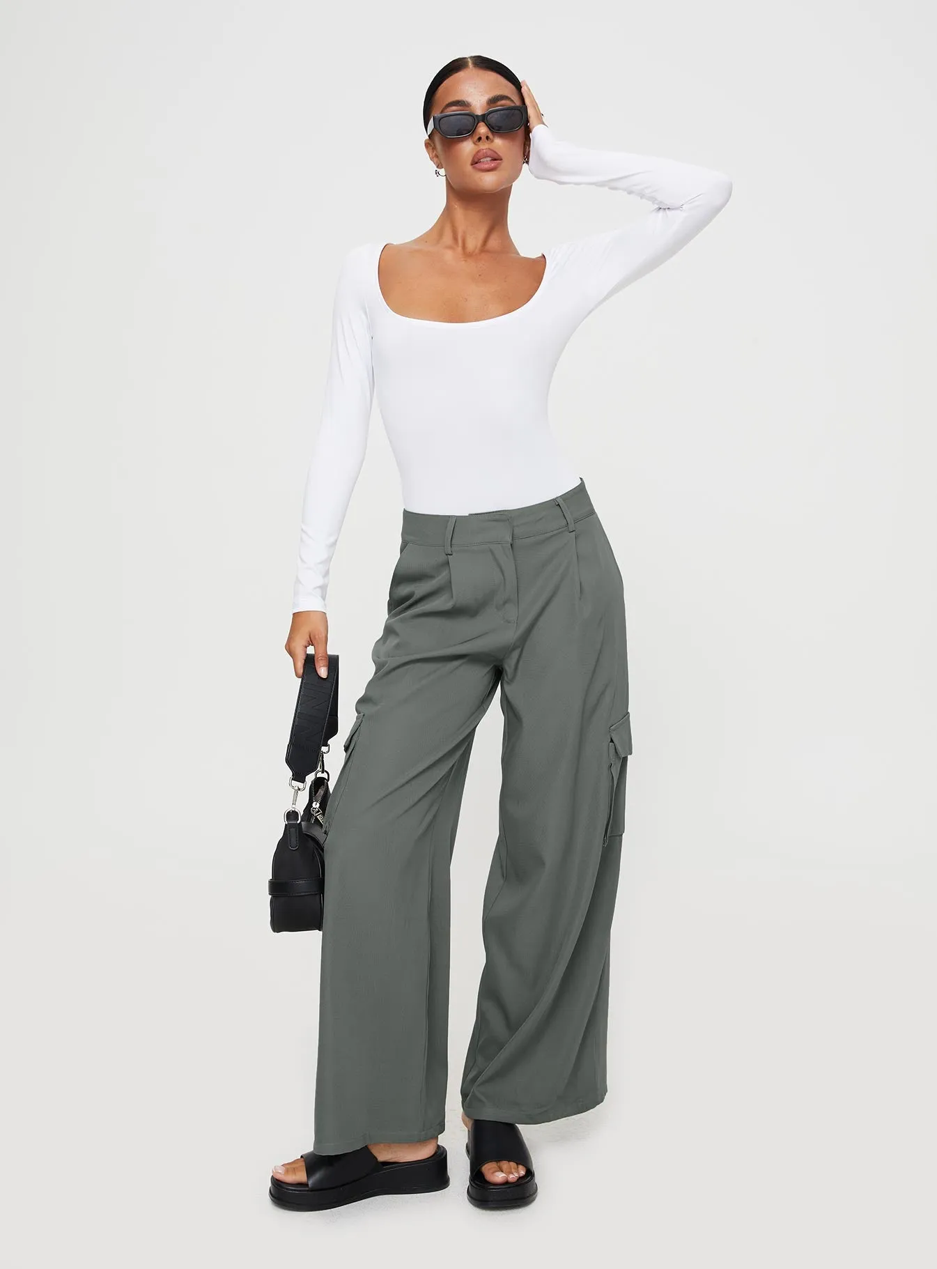 Jeaney Cargo Pants Slate sold by Princess Polly product image thumbnail 3