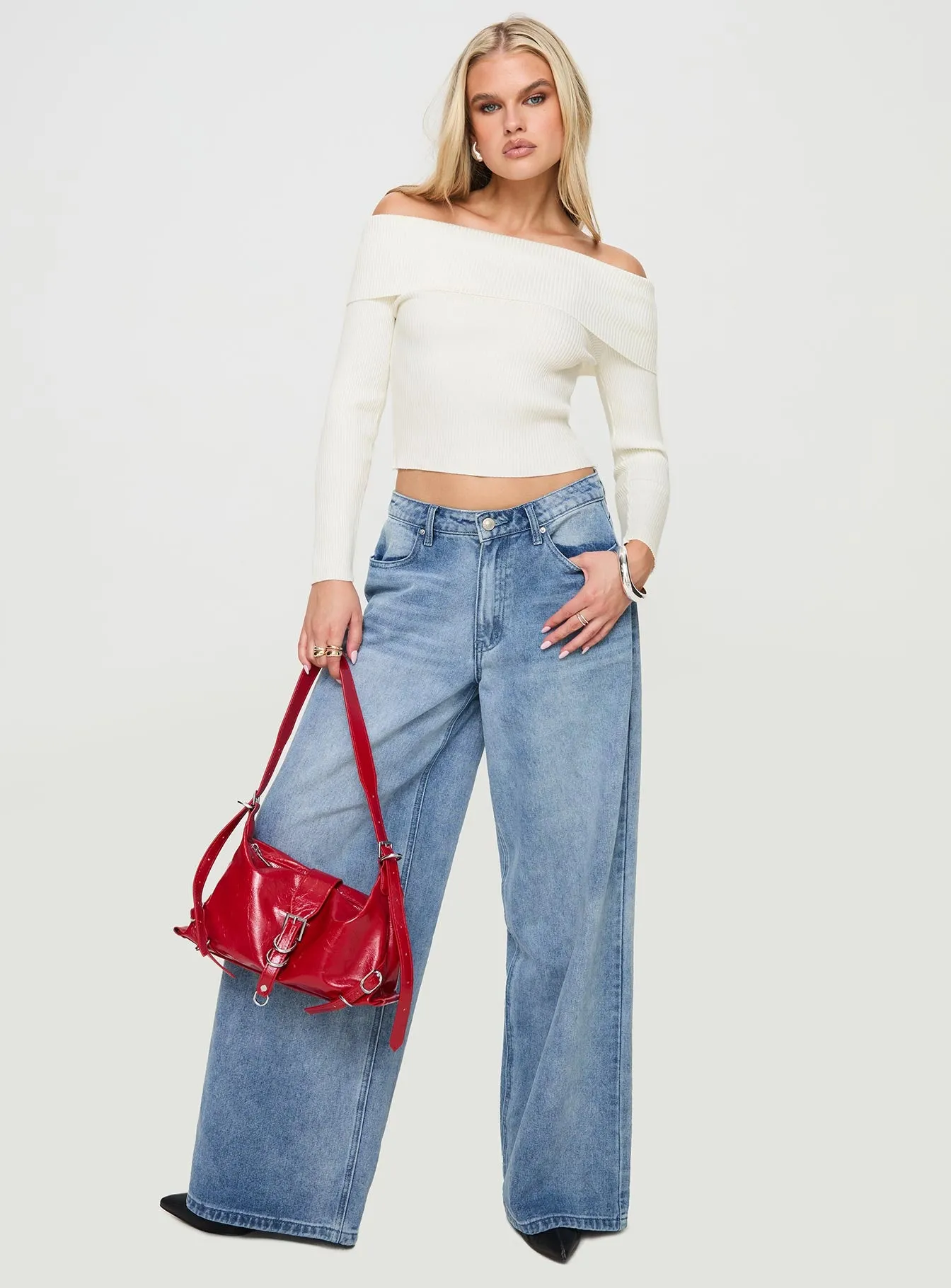 Infinity Off The Shoulder Top Cream sold by Princess Polly product image thumbnail 3