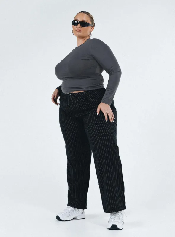 Titius Pants Black Curve sold by Princess Polly