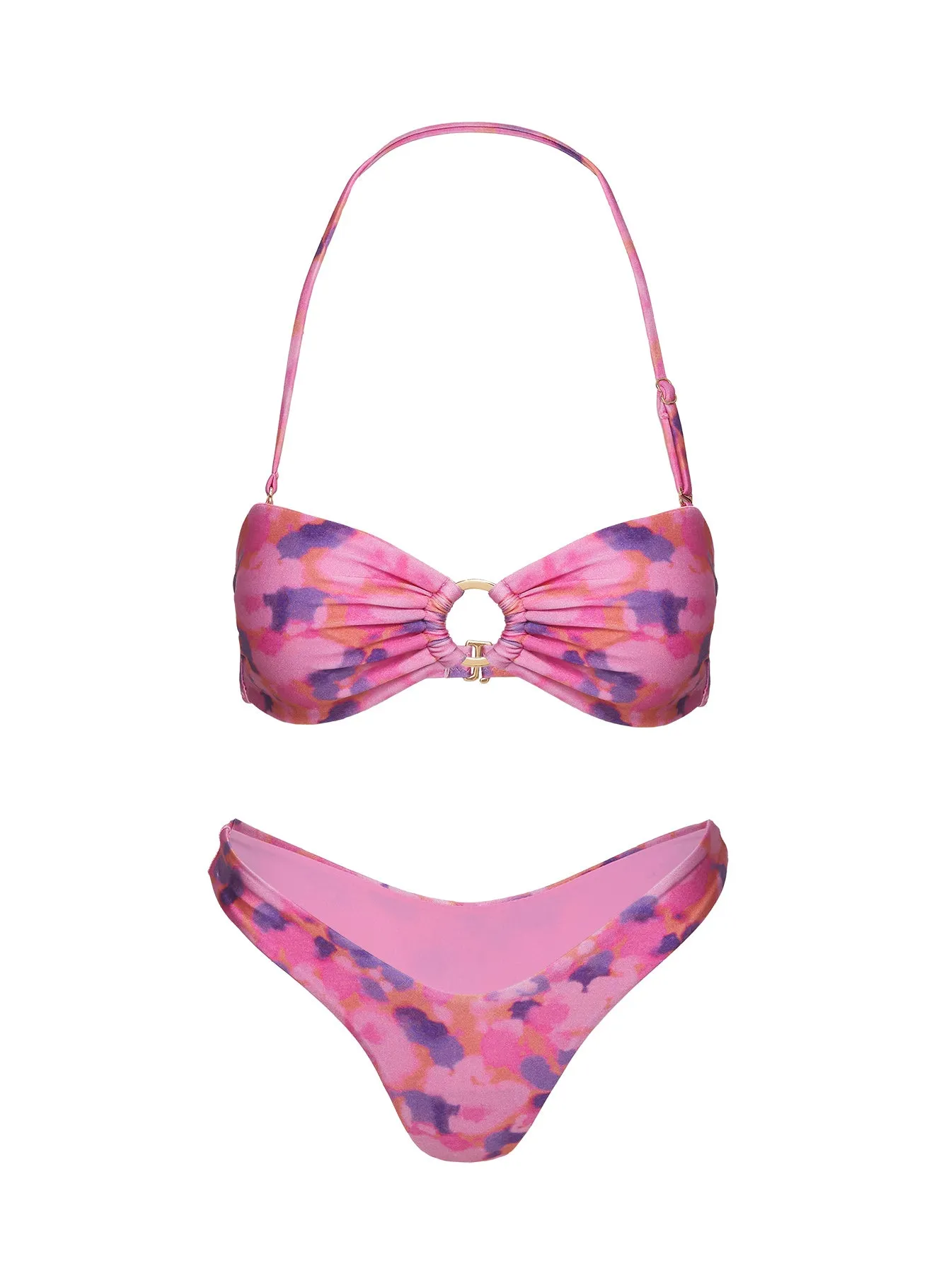 Zyair Bandeau Bikini Top Purple Floral sold by Princess Polly product image thumbnail 5