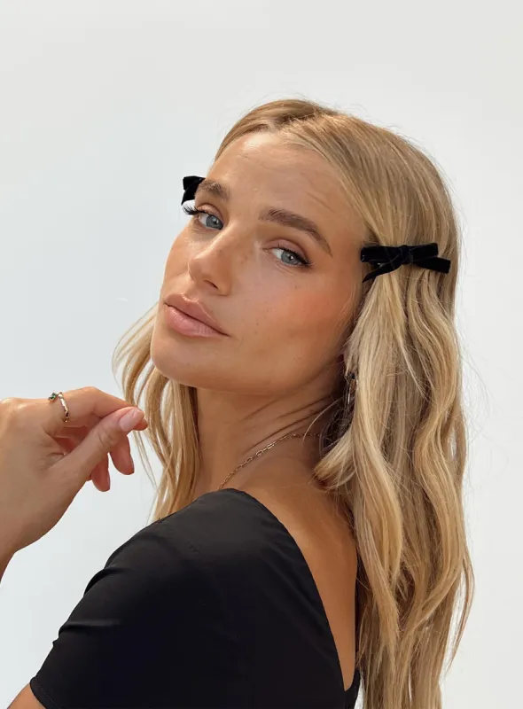 Mckilah Hair Clips Black sold by Princess Polly