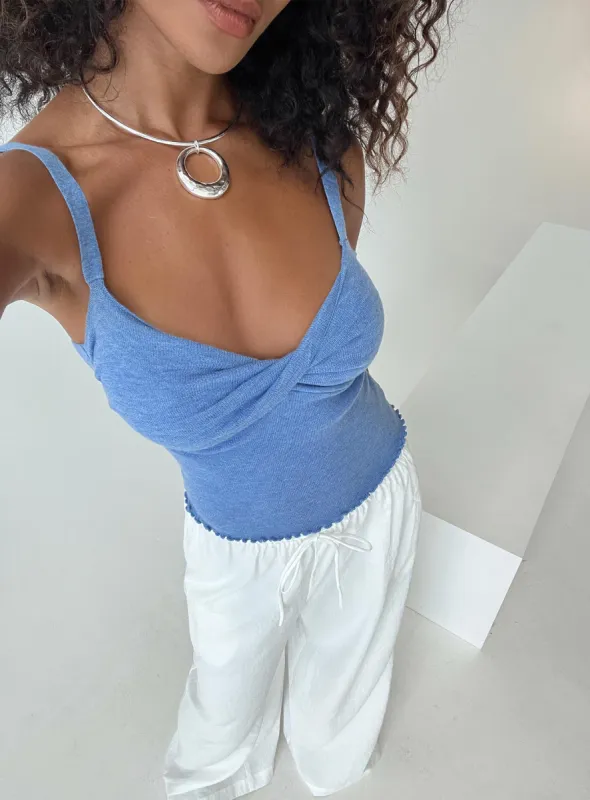 Dalma Twist Top Blue sold by Princess Polly