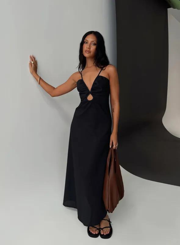 Harkonnen Maxi Dress Black sold by Princess Polly