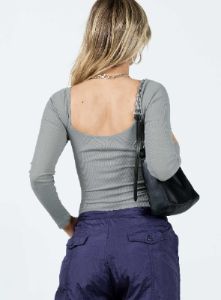 Charlotte Bodysuit Grey sold by Princess Polly