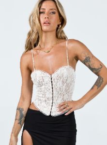 Giorgi Lace Corset Ivory sold by Princess Polly