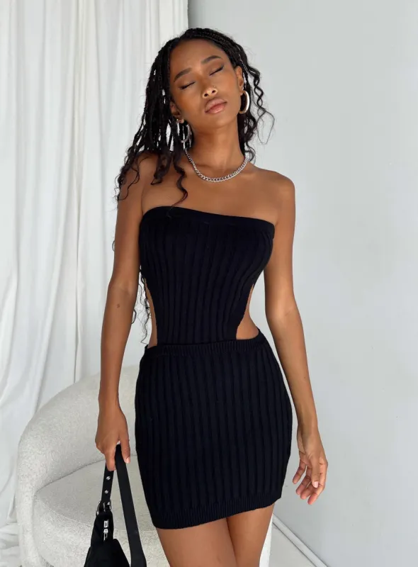 Olia Mini Dress Black sold by Princess Polly